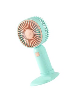 Thoraya Portable Handheld Fan with Stand Base 400mAh USB Rechargeable Quiet Stable Small Desk Fan for Home Study Travel Green  - Image 3