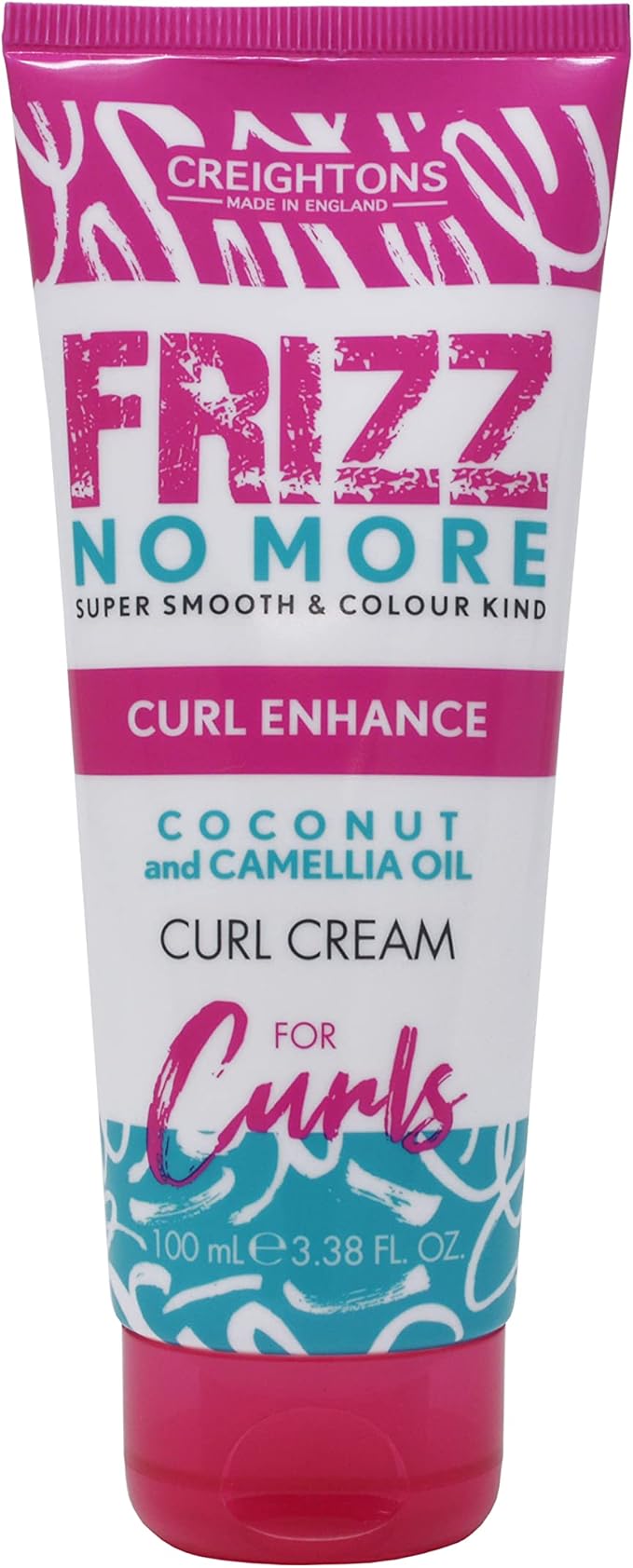 Creightons Frizz No More Curl Enhance Curl Cream 100ml Reduces Frizz Defines Curls Adds Glossy Shine with Coconut Camellia Oil Humidity Defence ColourKind All Hair Types - Image 1