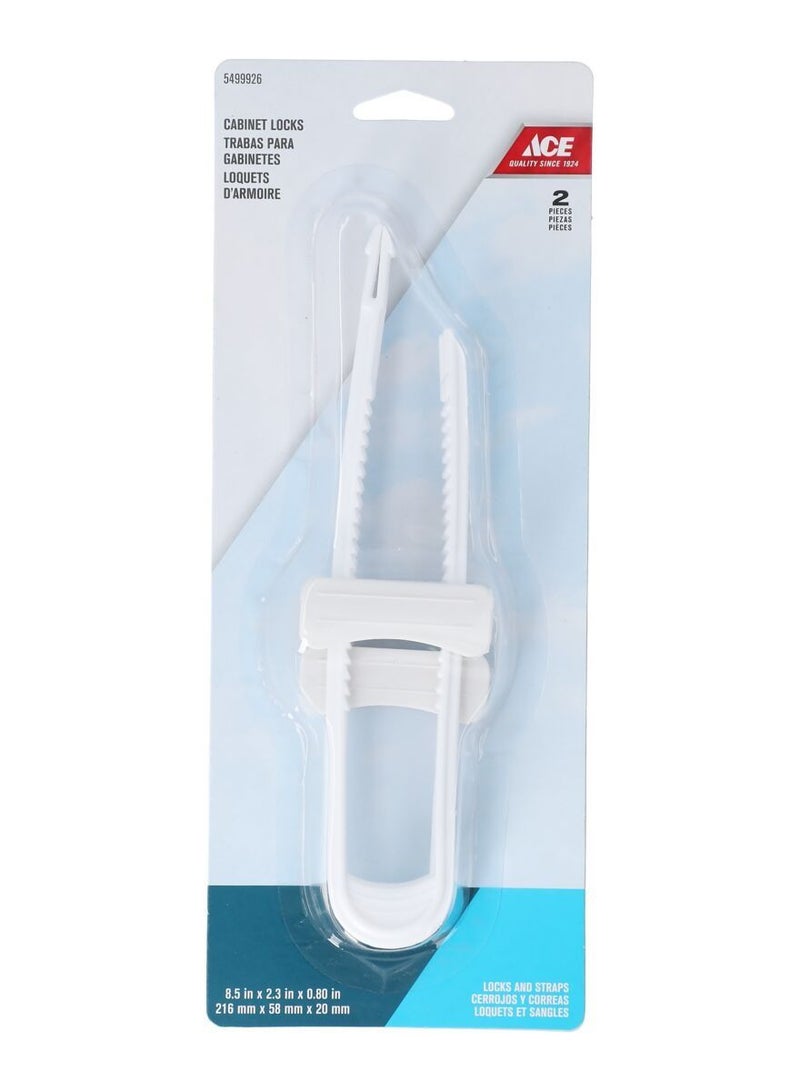 ACE Ace 2-Piece Cabinet Lock White