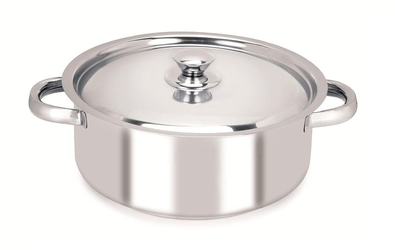 Chef Direct Stainless Steel Casserole with Lid 8 Quart Silver 30cm - Image 1
