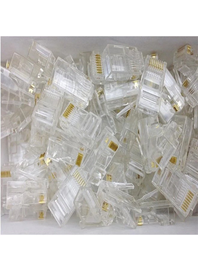 100PCS RJ45 Ethernet Connectors – LAN Cable Network Plugs - Image 2