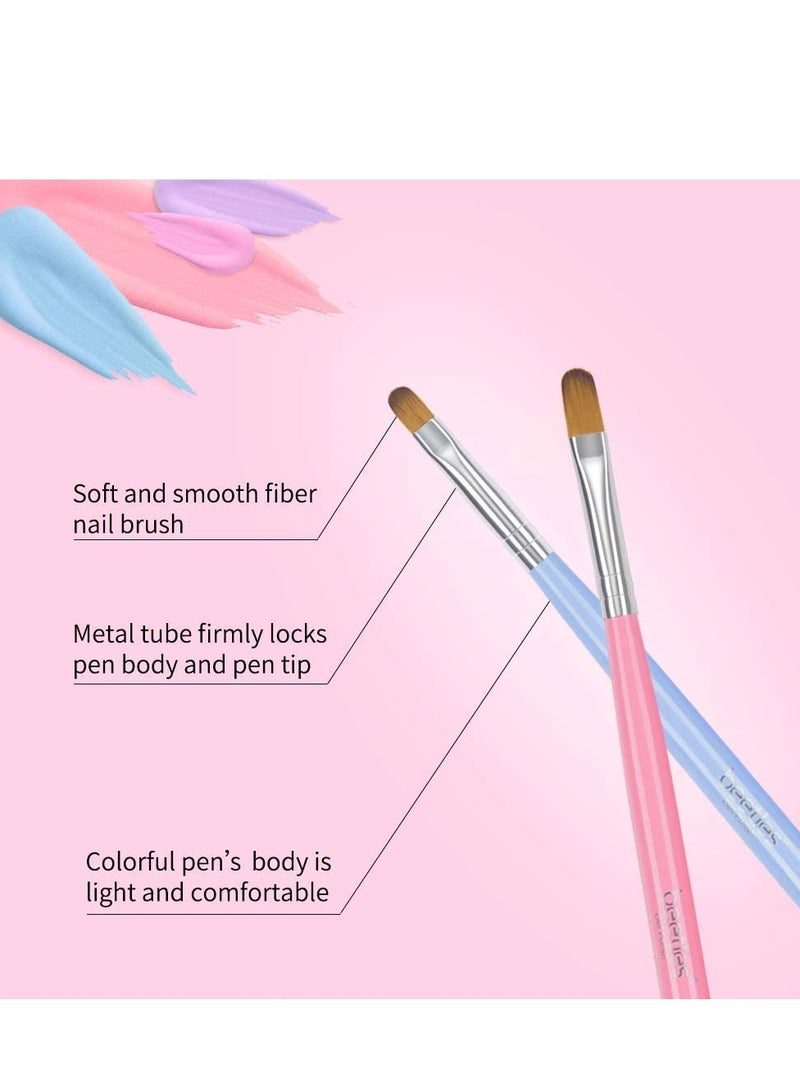 Nail Brush, Beetle Gel, 7-Piece Set of, Extended Artistic Skills, Builder Drawing Pen, Suitable for Home and Salon Use, Nails, Carving, Nylon, Create Feminine Beauty - Image 2