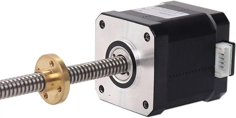 محرك خطوي Nema17 مع برغي توجيه 17HS8401S T8 طول 100 مم خطوة 4 مم لآلة النقش CNC وطابعة ثلاثية الأبعاد - Image 1