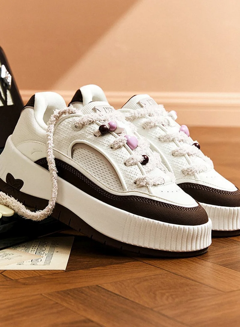ANTA Beige/Brown Mousse Platform Sneakers - Soft as Mousse · Light as Air for Women | Best Price UAE