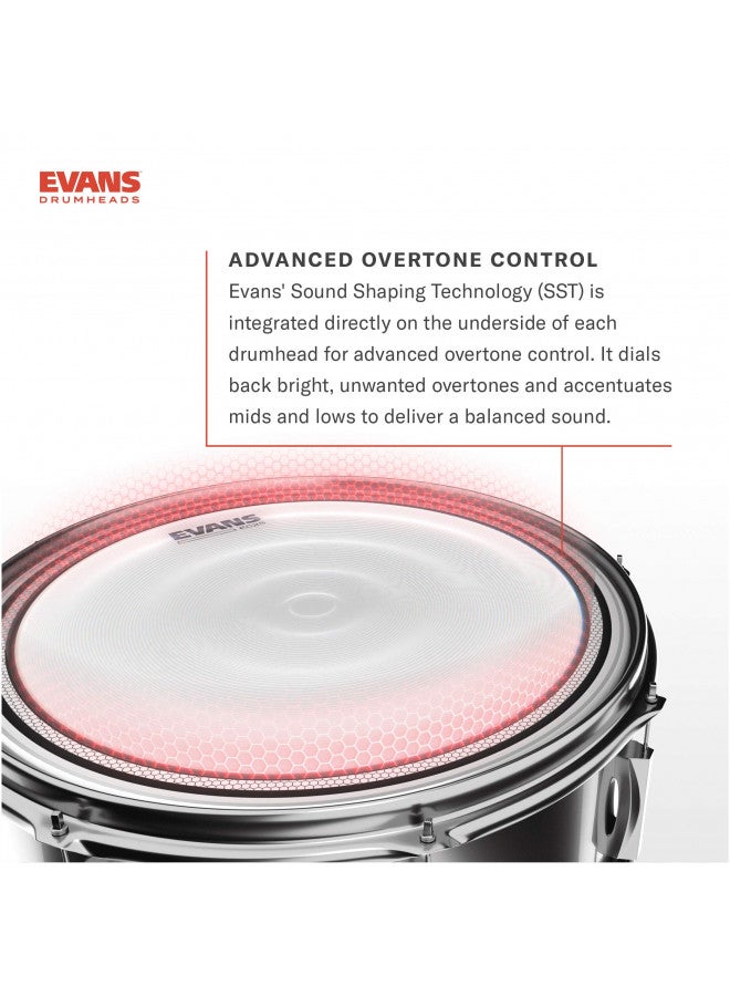 Evans EC Reverse Dot Snare Drum Head - 14 Snare Drum Head - Featuring Reverse Dot for Durability, Focus, Attack - Coated with 2 Plies - 14 Inch - Image 5