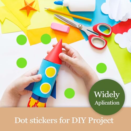 Dreecy Colored Dot Stickers 1 Inch, Circle Stickers Round Color Coding Dots Markers Sticker, 1575 PCS Removeable Sticky Labels Sticker Dots for Toddlers Students Office Classroom in 7 Assorted Colors - Image 2