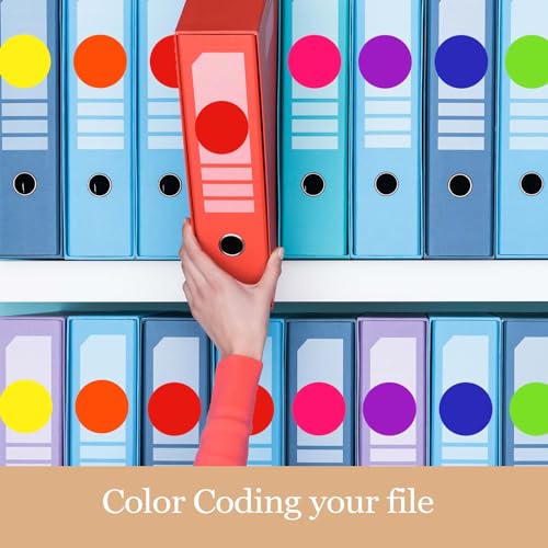 Dreecy Colored Dot Stickers 1 Inch, Circle Stickers Round Color Coding Dots Markers Sticker, 1575 PCS Removeable Sticky Labels Sticker Dots for Toddlers Students Office Classroom in 7 Assorted Colors - Image 4