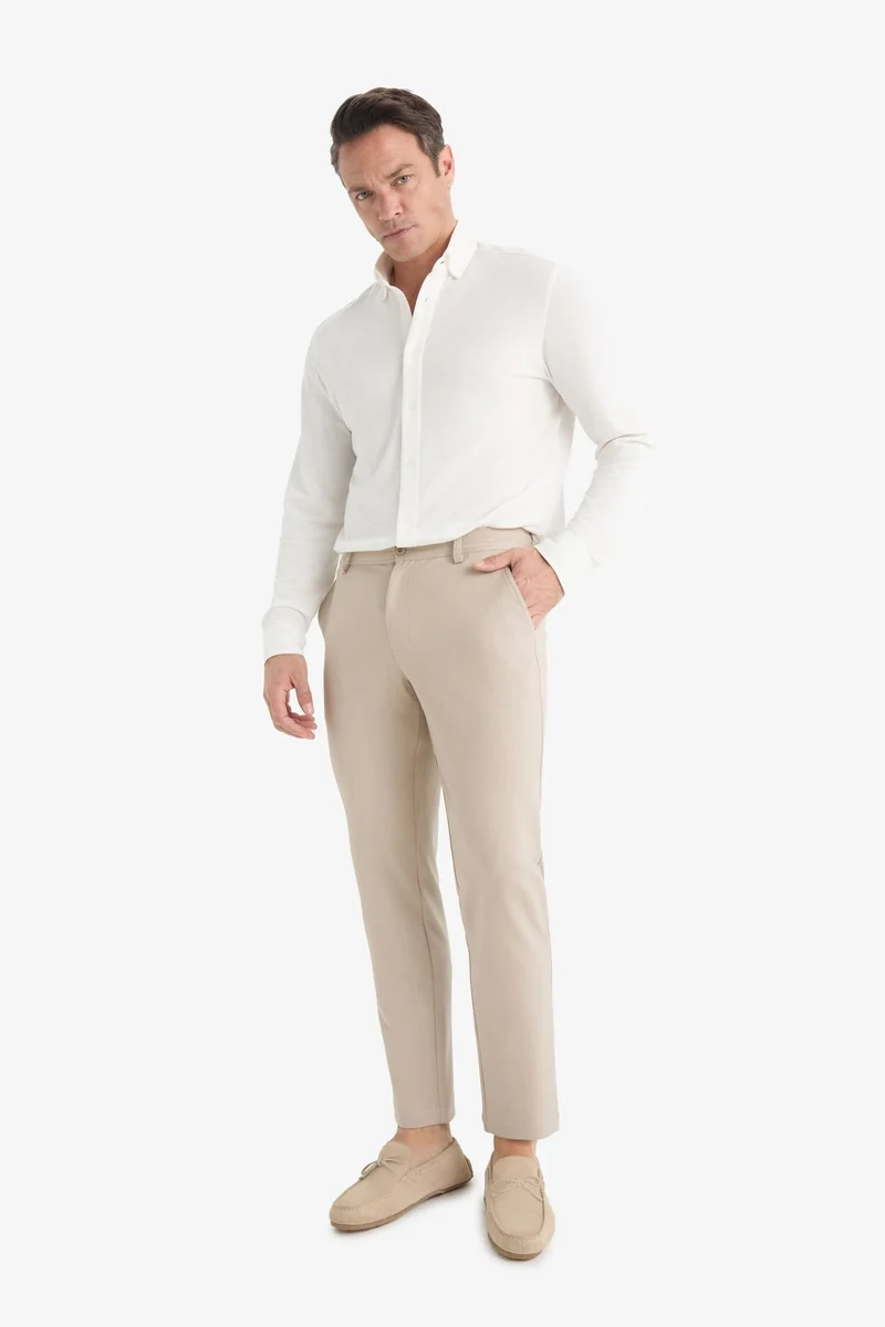 Tailored Fit Straight Leg Stretch Soft Touch Trousers