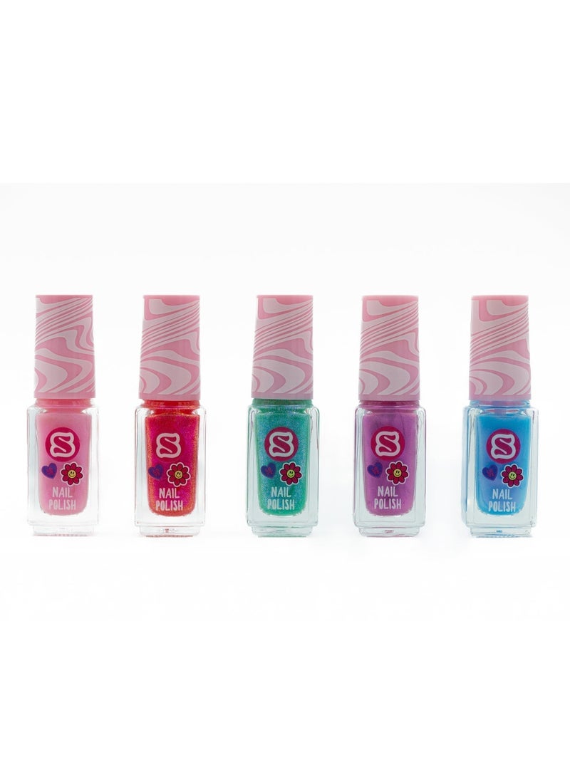 Shush! 5‑Pc Water‑Based Nail Polish Set  – Non‑Toxic, No Parabens, No Phthalates - Age 5+ - Image 3