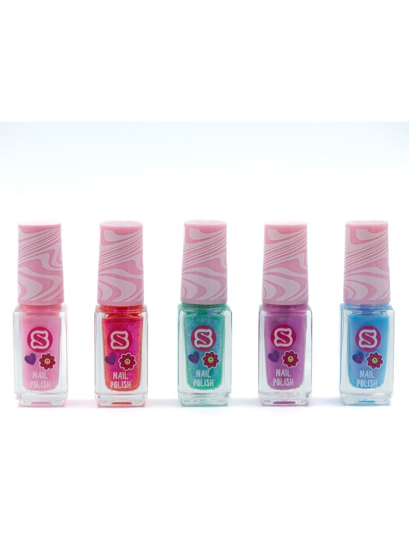 Shush! 5‑Pc Water‑Based Nail Polish Set  – Non‑Toxic, No Parabens, No Phthalates - Age 5+ - Image 2
