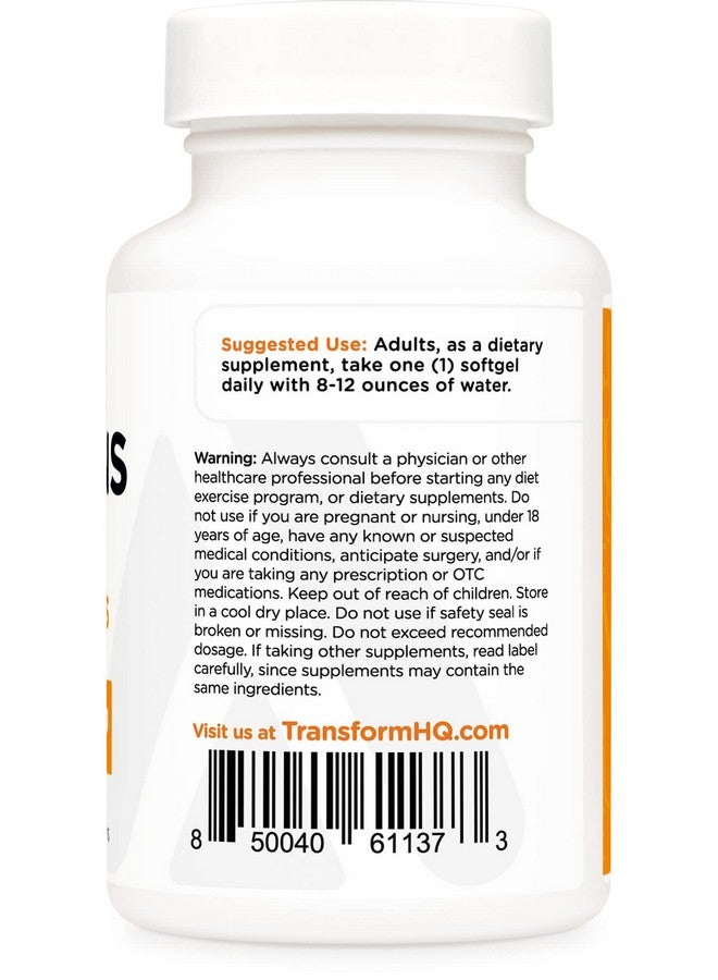 TransformHQ فيتامين K2 (MK7) (100 ميكروغرام) + فيتامين D3 (5000 وحدة دولية) 120 كبسولة لينة - خالية من الغلوتين وغير معدلة وراثيًا - Image 2