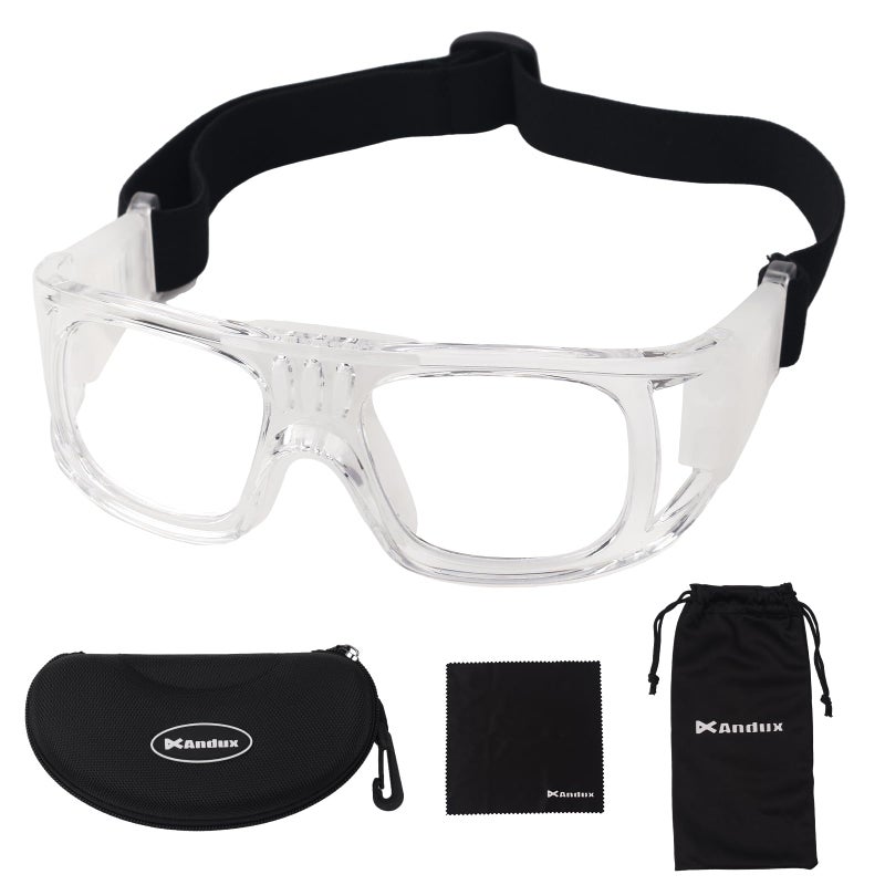 Andux Basketball Soccer Football Sports Protective Eyewear Goggles Eye Safety Glasses LQYJ-01 (White) - Image 1