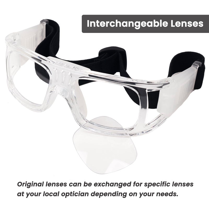 Andux Basketball Soccer Football Sports Protective Eyewear Goggles Eye Safety Glasses LQYJ-01 (White) - Image 3