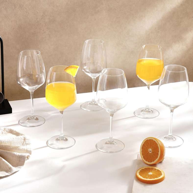 Giselle 6-Piece Stemware Crystal Glass Set 455Ml -Clear