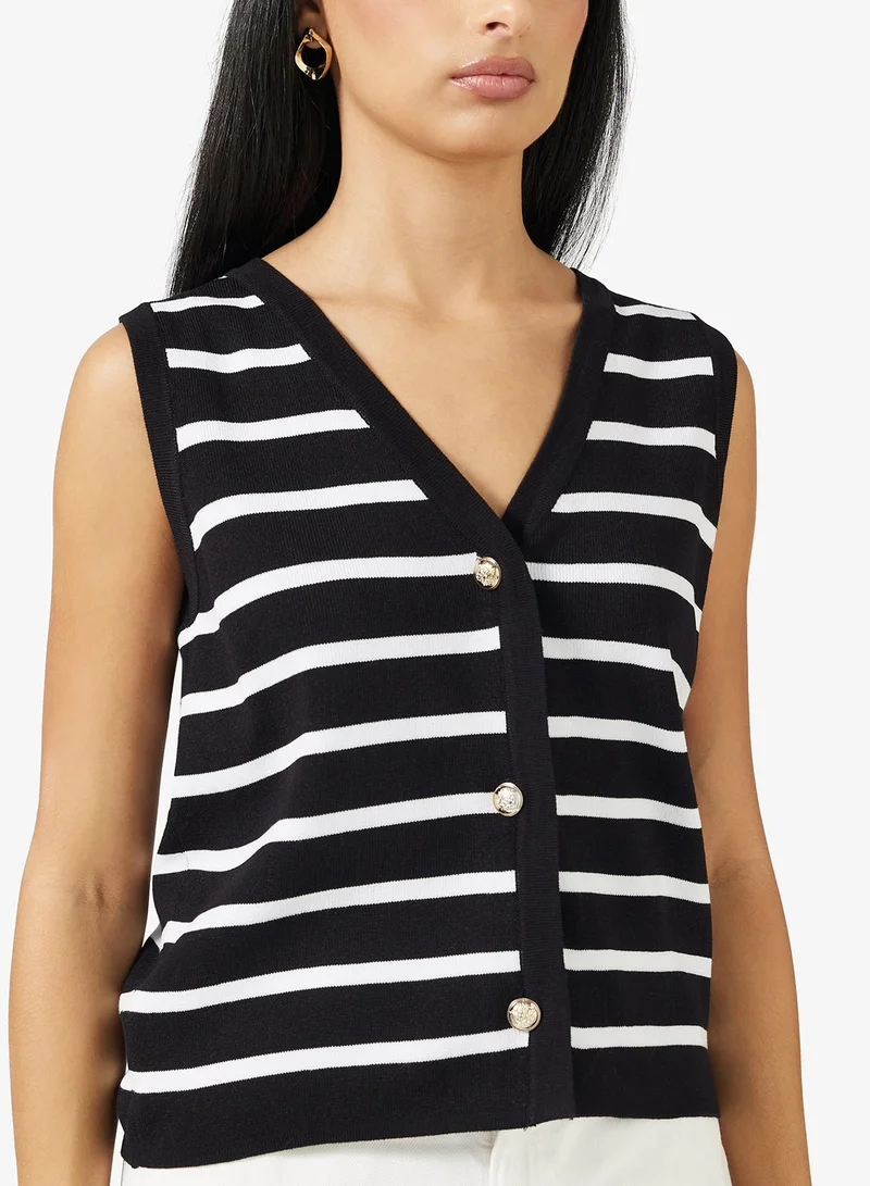 ELLA Striped Sweater Vest