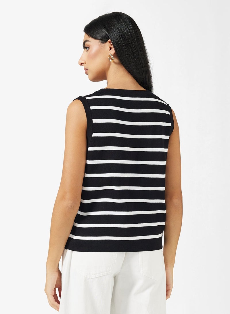 ELLA Striped Sweater Vest - Image 3