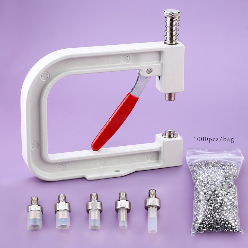 Bead Riveting Machine for Clothing DIY White beading device 