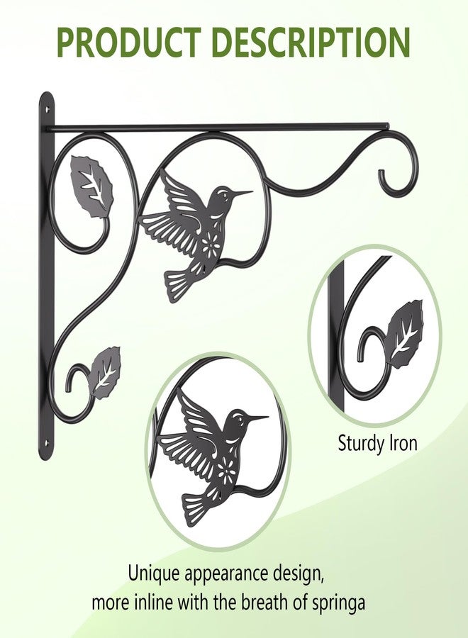 BBTFAA 2 Pack 12 Inch Hanging Plants Bracket, Aesthetic Plant Hangers Outdoor Indoor, Decorative Wall Planter Hook for Bird Feeders, Wind Chimes, Flower Pot, Lantern - Patio, Garden, Home Decor - Image 5