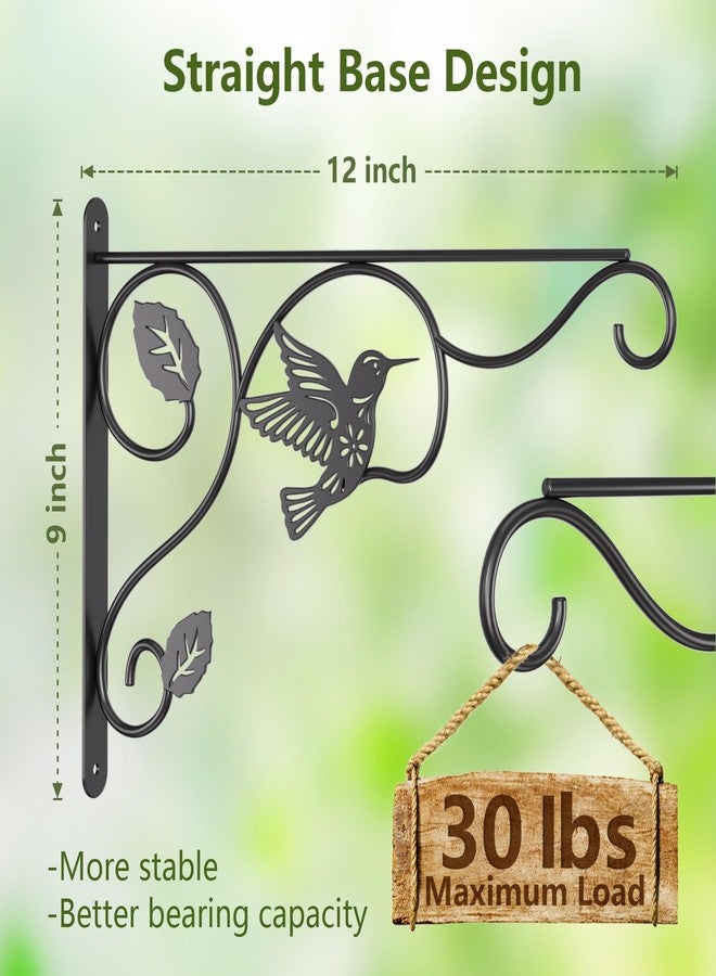 BBTFAA 2 Pack 12 Inch Hanging Plants Bracket, Aesthetic Plant Hangers Outdoor Indoor, Decorative Wall Planter Hook for Bird Feeders, Wind Chimes, Flower Pot, Lantern - Patio, Garden, Home Decor - Image 2