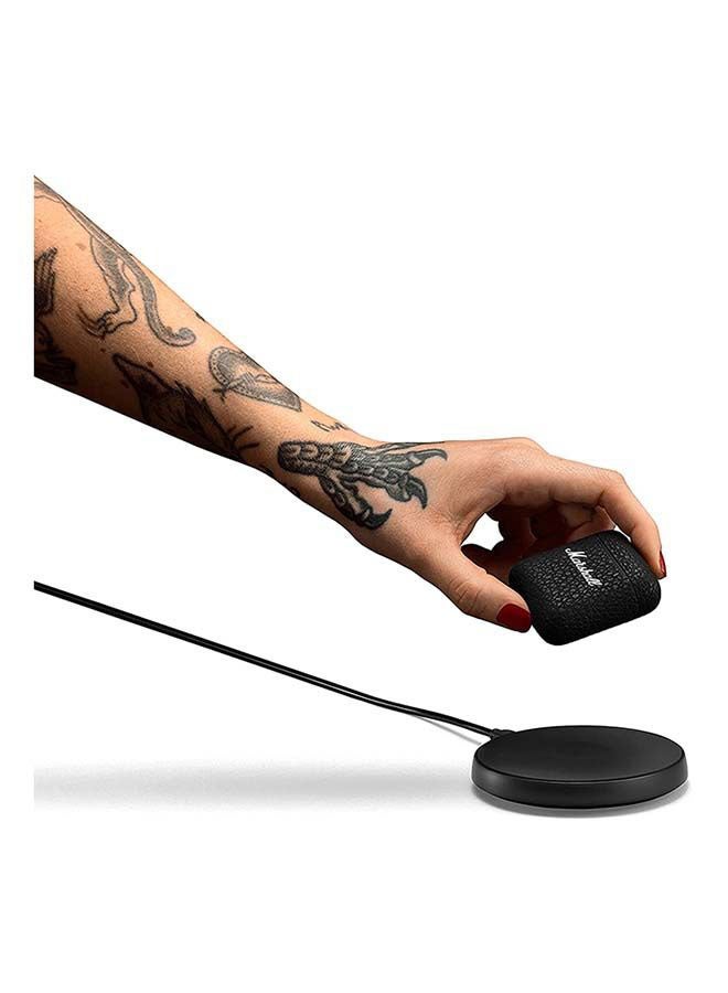 مارشال سماعات أذن Minor III True لاسلكية تعمل بالبلوتوث ومقاومة للماء لمدة 25 ساعة من وقت التشغيل لون أسود. - Image 4