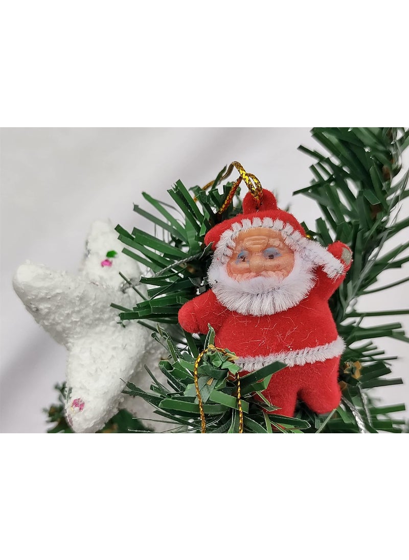 DEV POOJA STORE DEV POOJA STORE Hanging Santa Oranaments for Christmas Tree Decoration in Home 6 Piece Red Color  - Image 2