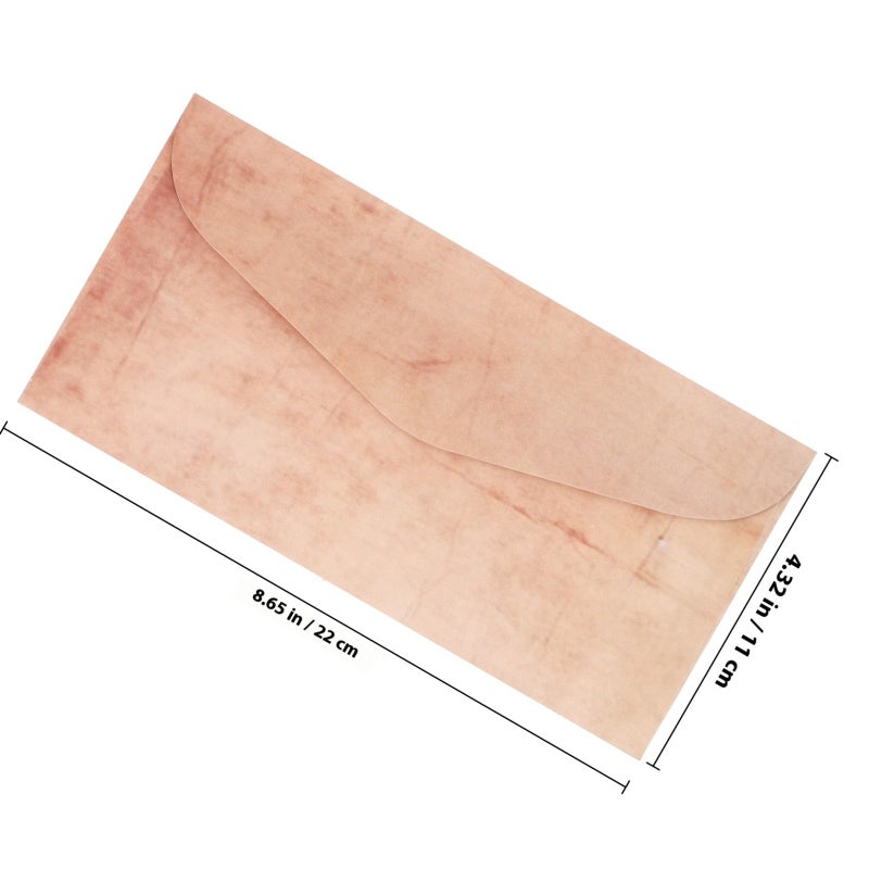 Vintage Kraft Envelopes Set Of 10 Small Retro Greeting Cards For Invitations - Image 3