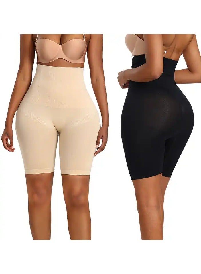 Women High Waist Seamless Slimmer Body Shaper Pants Tummy control Hip Lifter Women Shapewear Beige - Image 3
