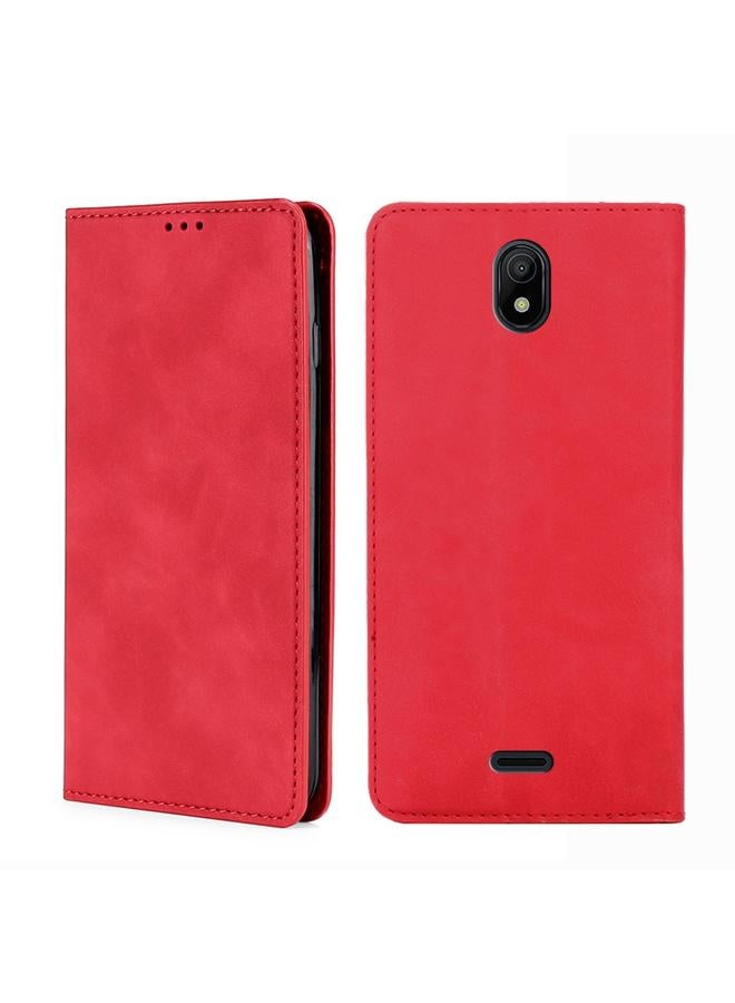 S-TOP Case For Nokia C100 Skin Feel Magnetic Horizontal Flip Leather Phone Case - Image 1