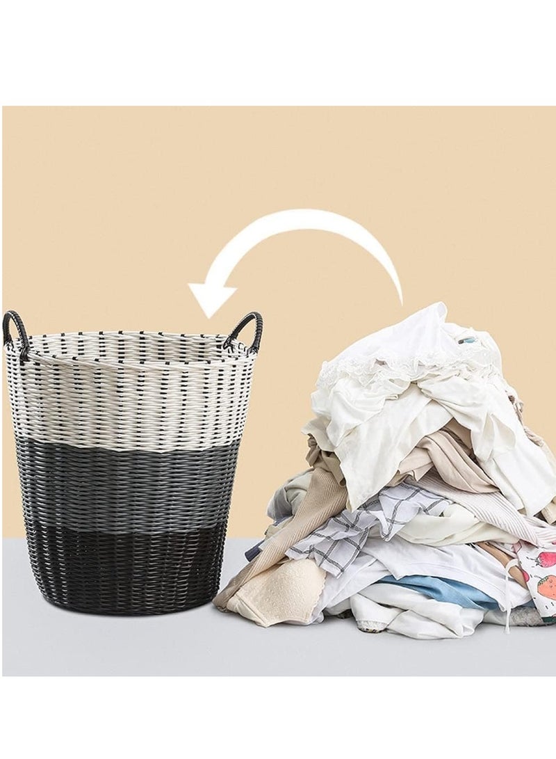 Raxoom Laundry Hamper Clothes Storage Basket with Handles Washing Bin Dirty Clothes Storage,for Bathroom Bedroom Closet, Household,Bathroom Laundry Basket,34 * 46 * 45cm,1 piece - Image 5