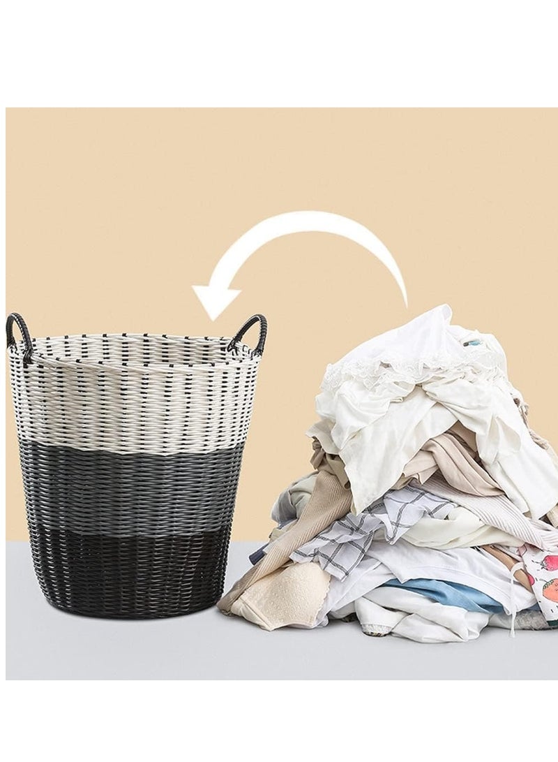 Raxoom Laundry Hamper Clothes Storage Basket with Handles Washing Bin Dirty Clothes Storage,for Bathroom Bedroom Closet, Household,Bathroom Laundry Basket,34 * 46 * 45cm,1 piece - Image 2