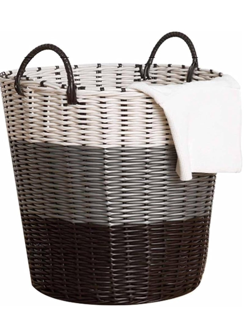 Raxoom Laundry Hamper Clothes Storage Basket with Handles Washing Bin Dirty Clothes Storage,for Bathroom Bedroom Closet, Household,Bathroom Laundry Basket,34 * 46 * 45cm,1 piece - Image 1
