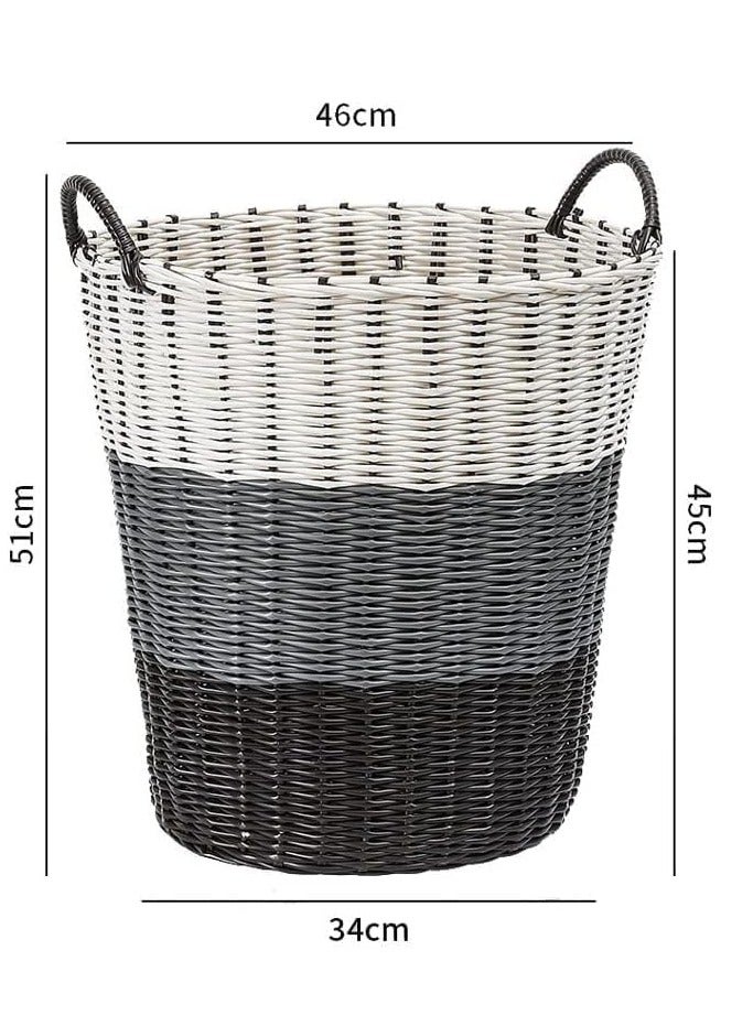 Raxoom Laundry Hamper Clothes Storage Basket with Handles Washing Bin Dirty Clothes Storage,for Bathroom Bedroom Closet, Household,Bathroom Laundry Basket,34 * 46 * 45cm,1 piece - Image 3