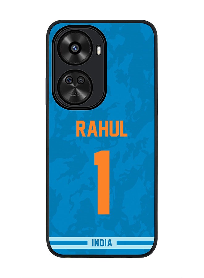 Stylizedd Rugged Black edge case for Huawei nova 12 SE / Huawei nova 11 SE 4G, Slim fit Flexible Anti Drop Thin Cover - Team India KL Rahul, Jersey No 1 - Image 1