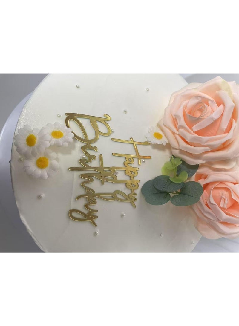 ‏ زينة كعكة عيد ميلاد سعيد 1PCS، زينة كعكة أكريليك، أدوات تزيين الكيك لأدوات الكعكة لحلوى حفلات عيد الميلاد ‏ - Image 3