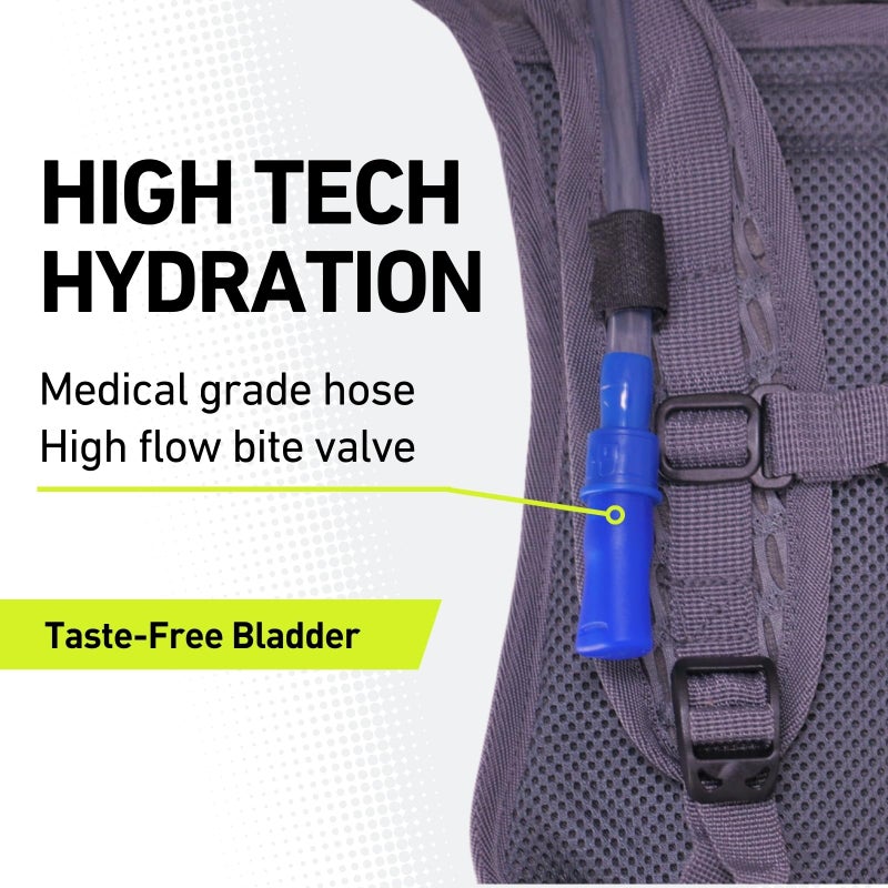 Vibrelli Hydration Pack & 2L Hydration Water Bladder - High Flow Bite Valve - Hydration Backpack with Storage - Lightweight Running Backpack, Also for Cycling, Hiking, Ski, Snow for Men, Women & Kids - Image 5