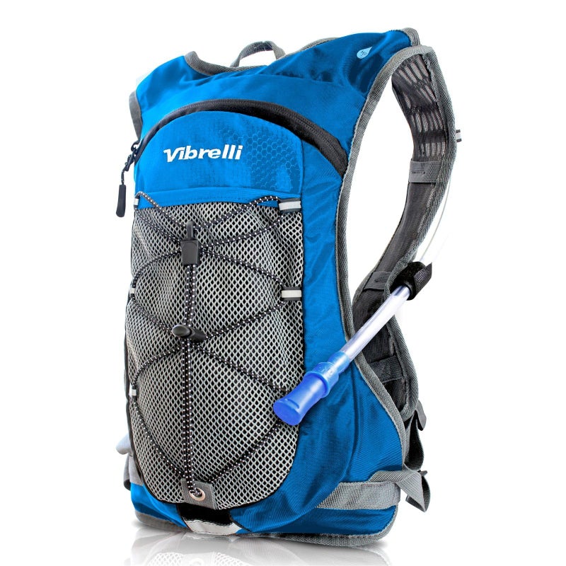 Vibrelli Hydration Pack & 2L Hydration Water Bladder - High Flow Bite Valve - Hydration Backpack with Storage - Lightweight Running Backpack, Also for Cycling, Hiking, Ski, Snow for Men, Women & Kids - Image 1