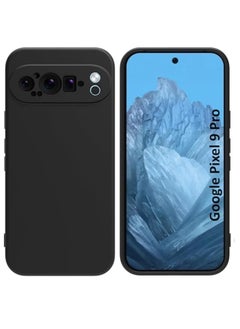 Case for Google Pixel 9 Pro Soft Back Cover Flexible Slim fit Smooth Black Shock Proof Cover Fingerprint Resistant Case Compatible with Google Pixel 9 Pro
