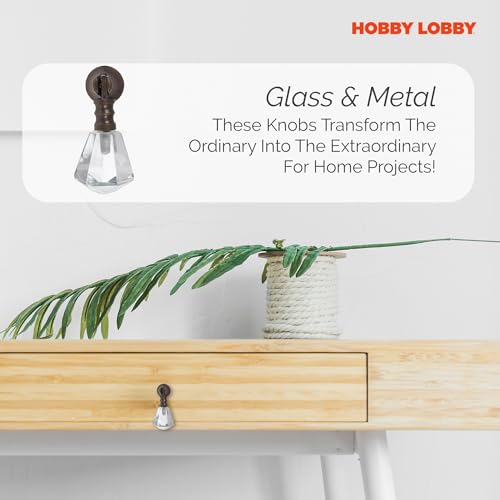 Hobby Lobby Antique Bronze Glass Teardrop Knob Premium Decorative Knobs for Cabinets and Drawers Novelty Furniture Knobs and Pulls for DIY Hardware Crafts Vanity Dresser Hardware for Home Decor Set of 2 - Image 3