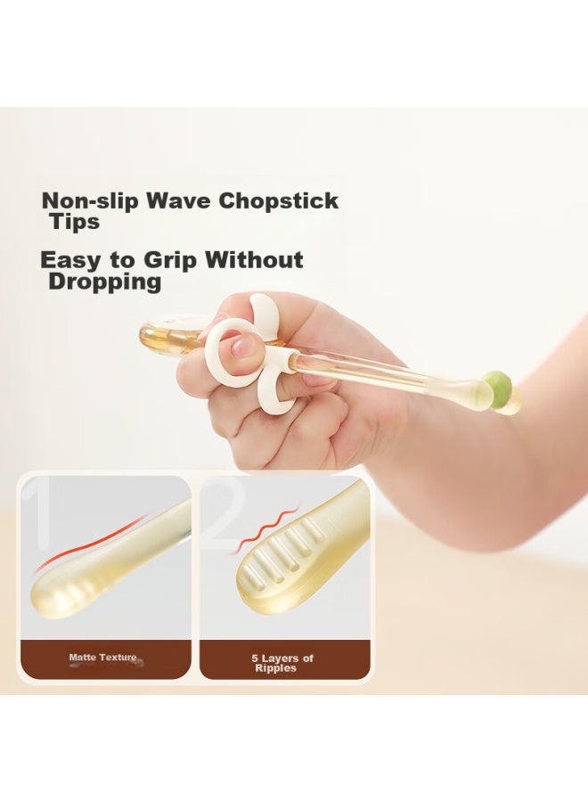 Shixi Ppsu Children's Chopsticks Training Chopsticks For 1-3 Year Old Infants And Toddlers, Baby Tiger Mouth Practice Chopsticks - Image 3