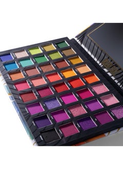 W7 Mardi Gras Pressed Pigment Palette - 40 High Impact Party Colors - Flawless Long-Lasting Bold Makeup  - Image 2