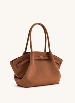 JW PEI Hana Medium Faux Suede Tote Brown  - Image 3