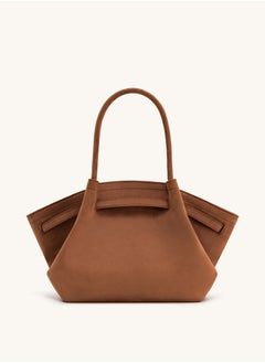 JW PEI Hana Medium Faux Suede Tote Brown  - Image 4