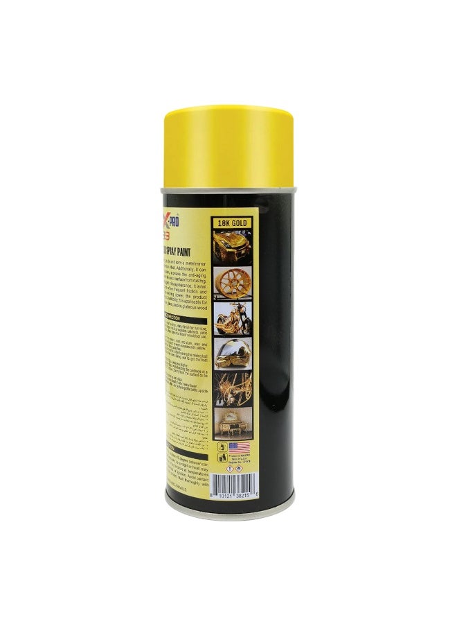 Xpro Gold Plate Spray Paint 400ml – Quick Dry, Smooth Finish, High Coverage, Non-Bleeding Formula, Water and Scratch Resistant, Suitable for Metal Plastic Wood, Automotive Touch-Up, Furniture Coloring, Decorative Projects, Easy DIY Use - Image 5