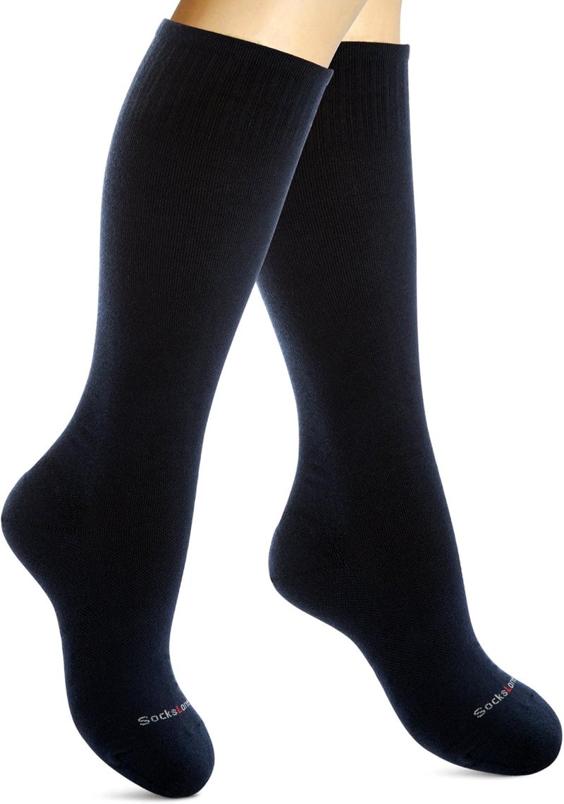 SocksLane جوارب ضغط قطنية من للنساء والرجال. دعم بطول الركبة بقوة 15-20 مم زئبق - Image 1