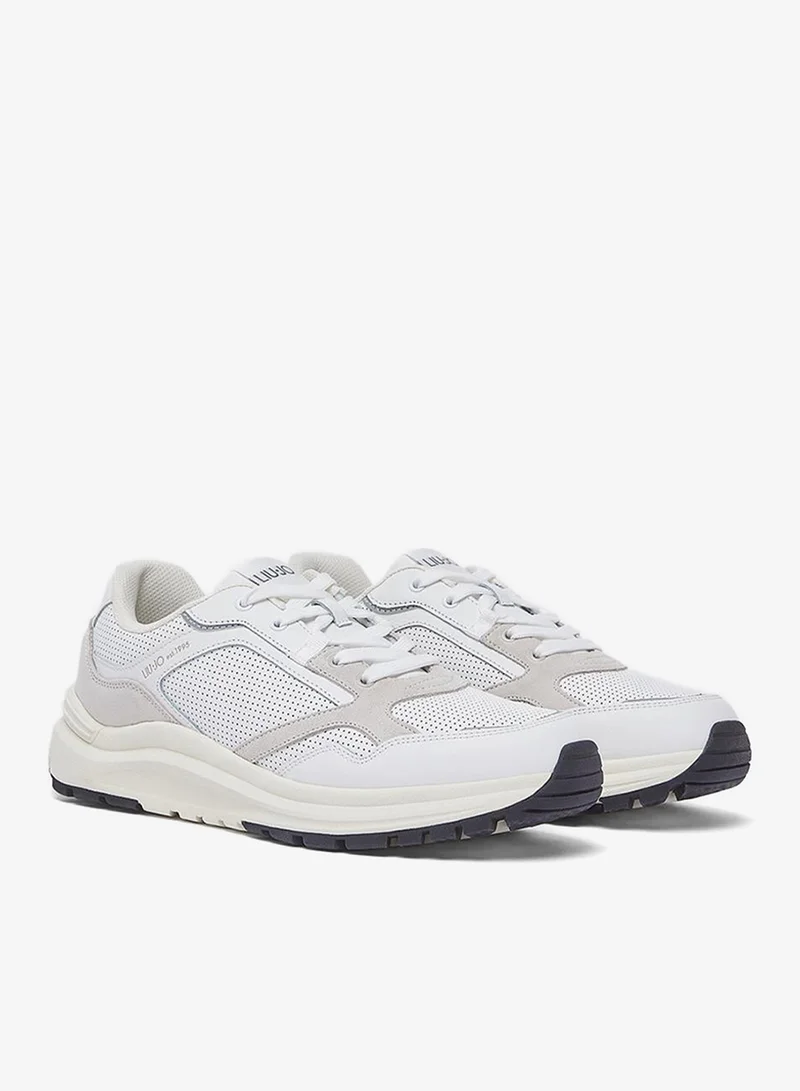 Liu Jo Mens perforated leather sneakers