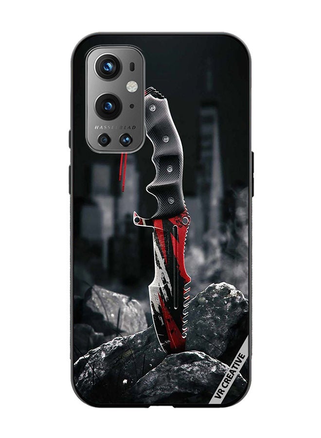 VR CREATIVE Protective Case Cover For OnePlus 9 Pro Huntsman Knife Design Multicolour - Image 1