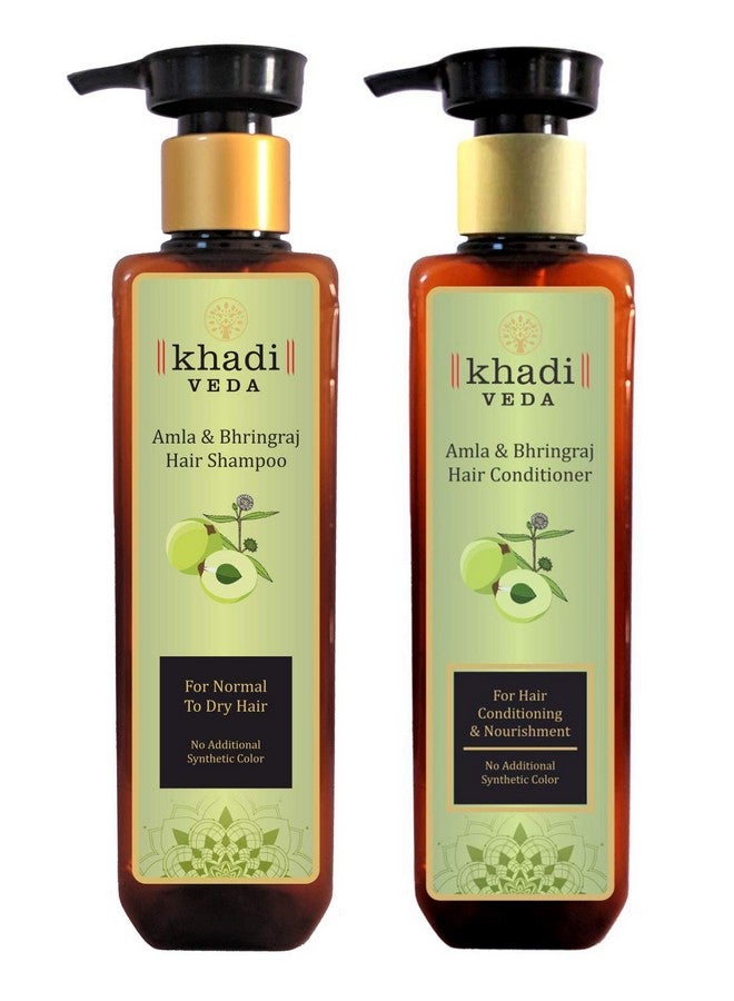 khadi veda Amla Bhringraj Shampoo & Conditioner Combo - 200 Ml. - Image 1
