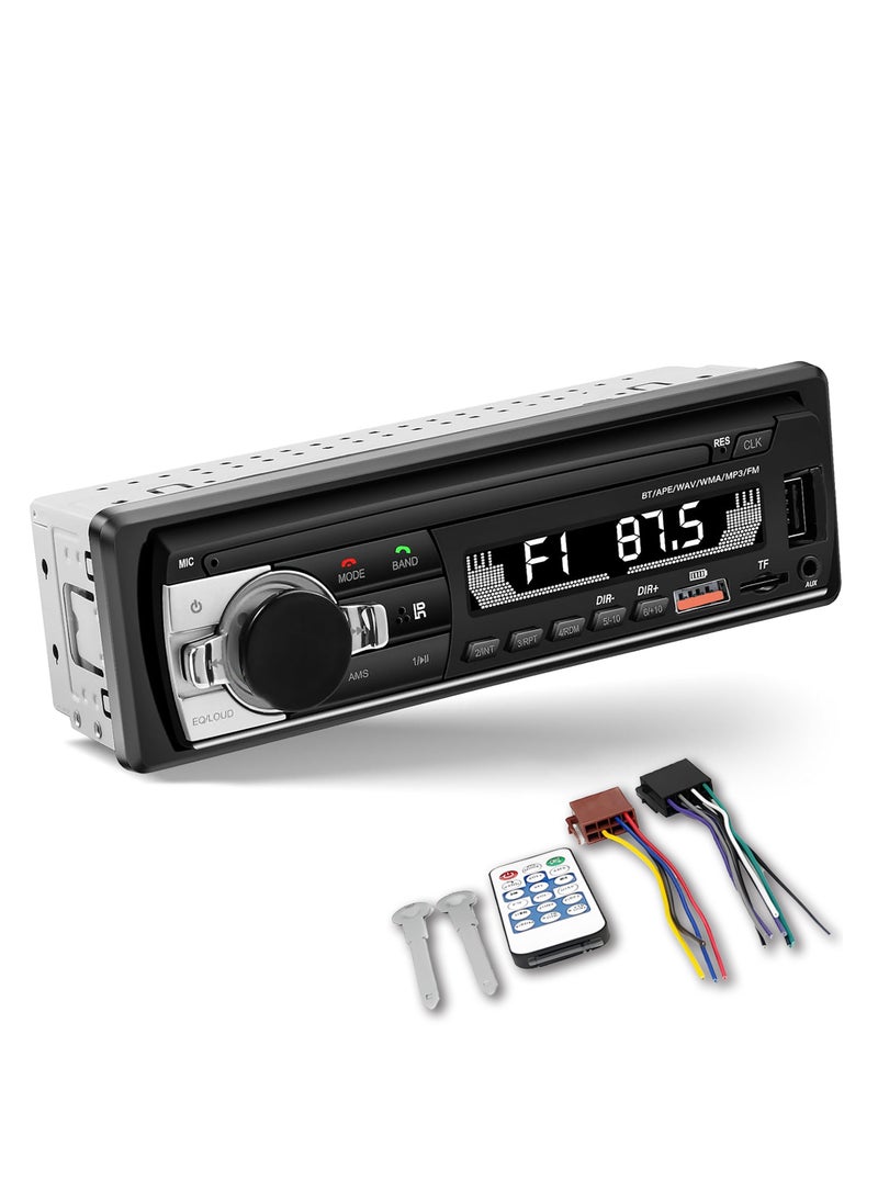 Single Din Car Audio System with APP Control MP3 Player for Car Stereo Radio Support Bluetooth Handsfree/USB/FM/TF/AUX/Fast Charging(Not with RDS)