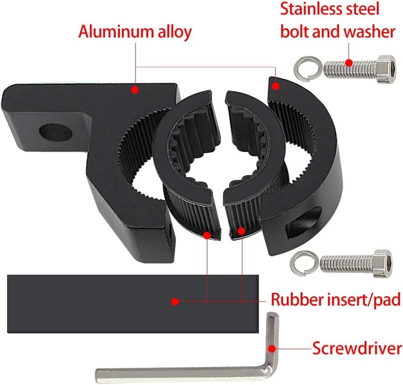 STDYSUN Motorcycle Bull Bar Mounting Bracket 2PCS Horizontal Light Mount Clamp Kit for 0.75" /0.87"/1.1"/1.25" Tubes fit for LED Driving Lights, Spotlights Fits Truck, ATV, & Motorcycle Crash Bars - Image 5