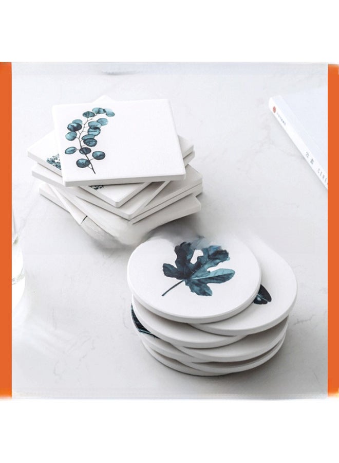 Ceramic Coaster Printing Pattern Ceramic Absorbent Coaster Car Coaster Accompanying Gift Company LOGO Production-Color:Circular Diameter 20-Specifications:Blank Blank (Bubble Bag)  - Image 2